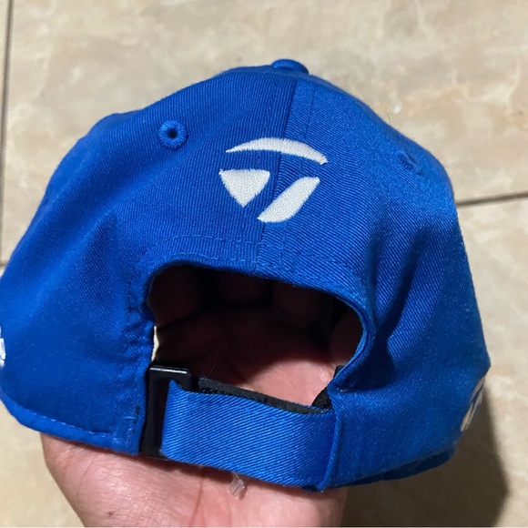 Taylor Made TP5 Adjustable Strap Back Golf Hat Hat Blue/White - Picture 3 of 4